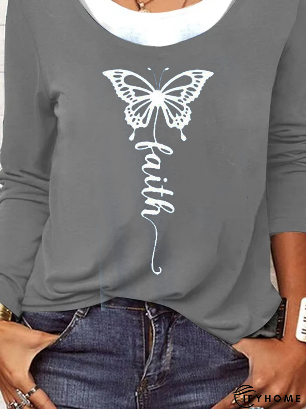 Casual Loose Color Block Jersey T-Shirt | IFYHOME