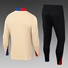 Joyfball 2024/2025 Barcelona Half-Pull Training Suit khaki Football Shirt 1:1 Thai Quality