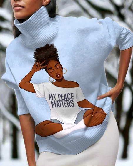 Black Girl My Peace Matters Long Sleeve Top