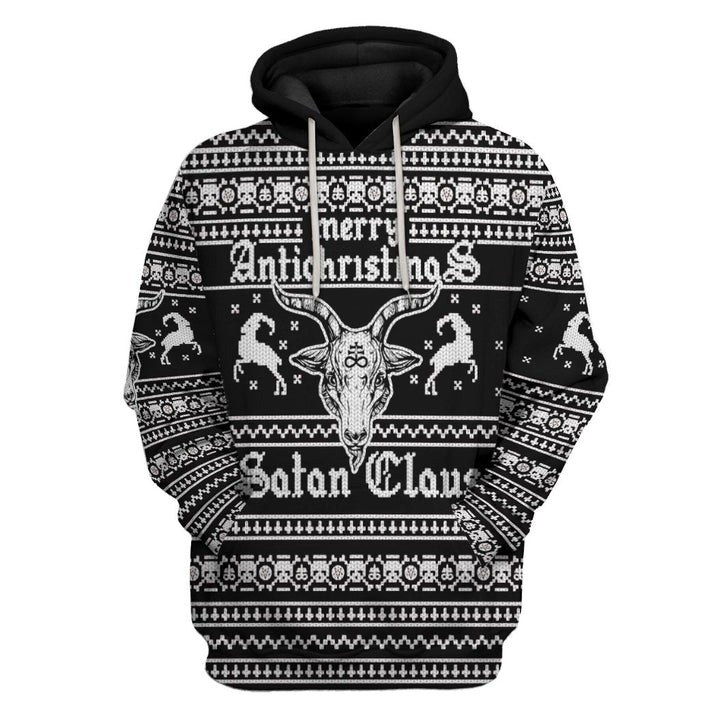 Unisex Black Ugly Christmas Sweaters 3D Print Hoodies