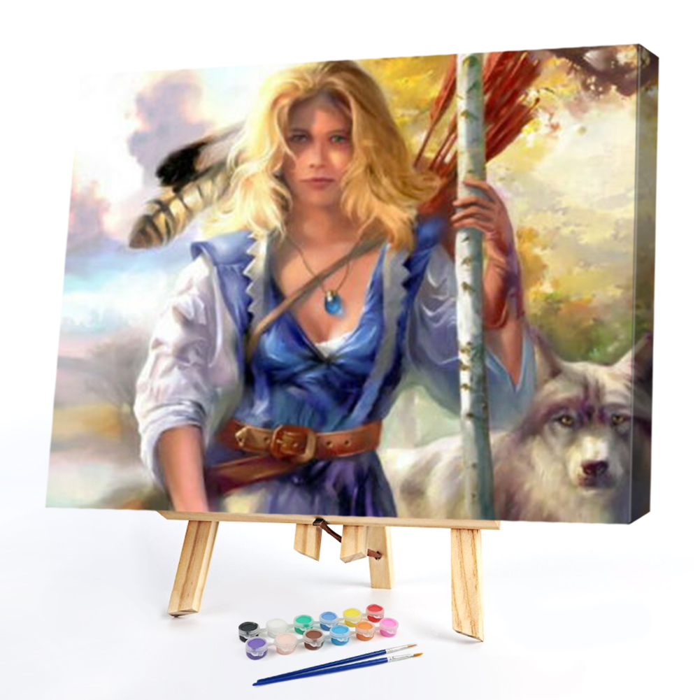 

50*40CM - Paint By Numbers - Charming Lady, 501 Original