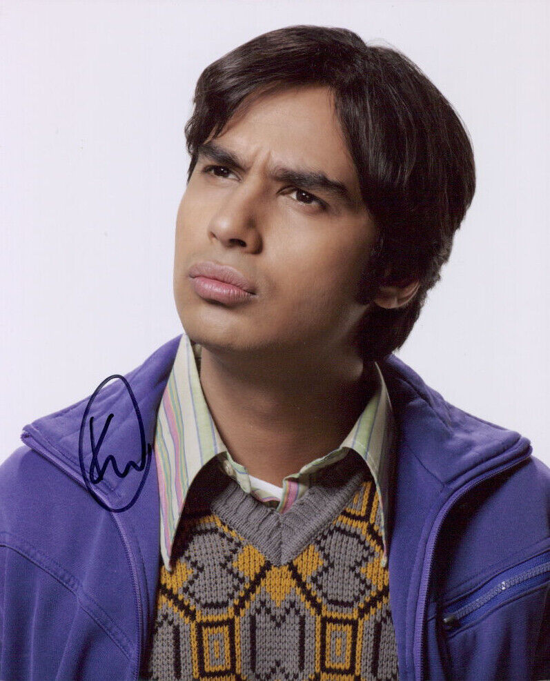 Kunal Nayyar (The Big Bang Theory) signed authentic 8x10 Photo Poster painting COA