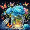 Diamond Painting -DIY Round Drill Blue Flower(40x40cm)