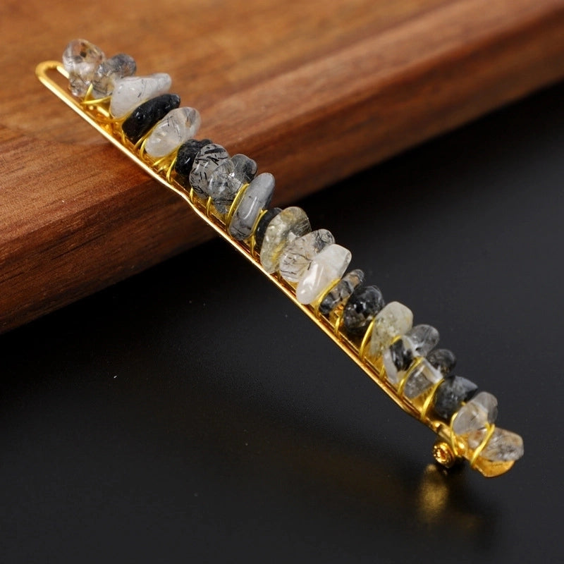 Women’s Retro Geometric Natural Crystal Hair Clip
