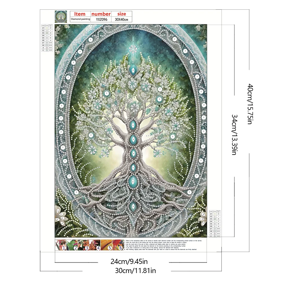 Diamond Painting - Partial Special Shaped Drill - Life Tree(Canvas|30*40cm)