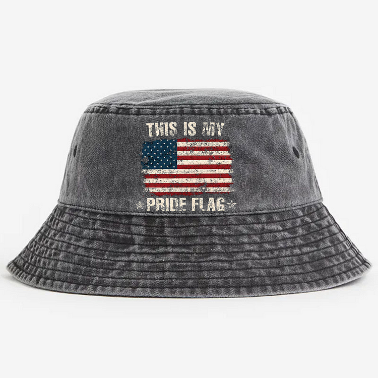 This Is My Pride Flag Print Retro Bucket Hat