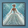Robe de mari&eacute;e dame-peinture diamant sp&eacute;ciale partielle, 30 x 30 cm / 11,8 x 11,8 pouces