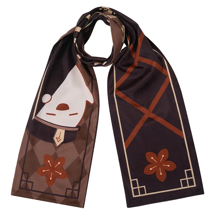 Genshin Impact Hu Tao Brown Scarf Cosplay Accessories Halloween Carnival Props