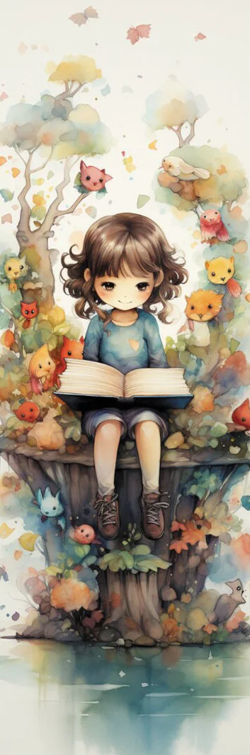 Little Girl With Books 11CT Stamped Cross Stitch 30*90CM