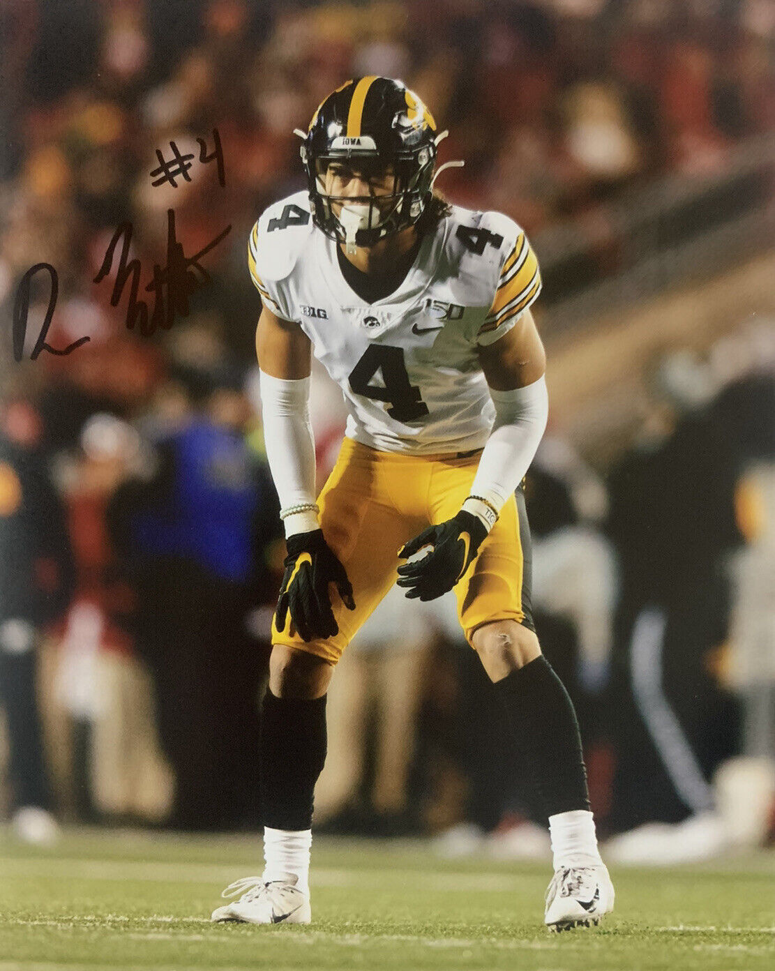 DANE BELTON HAND SIGNED 8x10 Photo Poster painting IOWA HAWKEYES FOOTBALL AUTOGRAPH COA