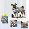 Ornement de bureau en diamant de chien de tailleur - per&ccedil;age &agrave; un seul c&ocirc;t&eacute;