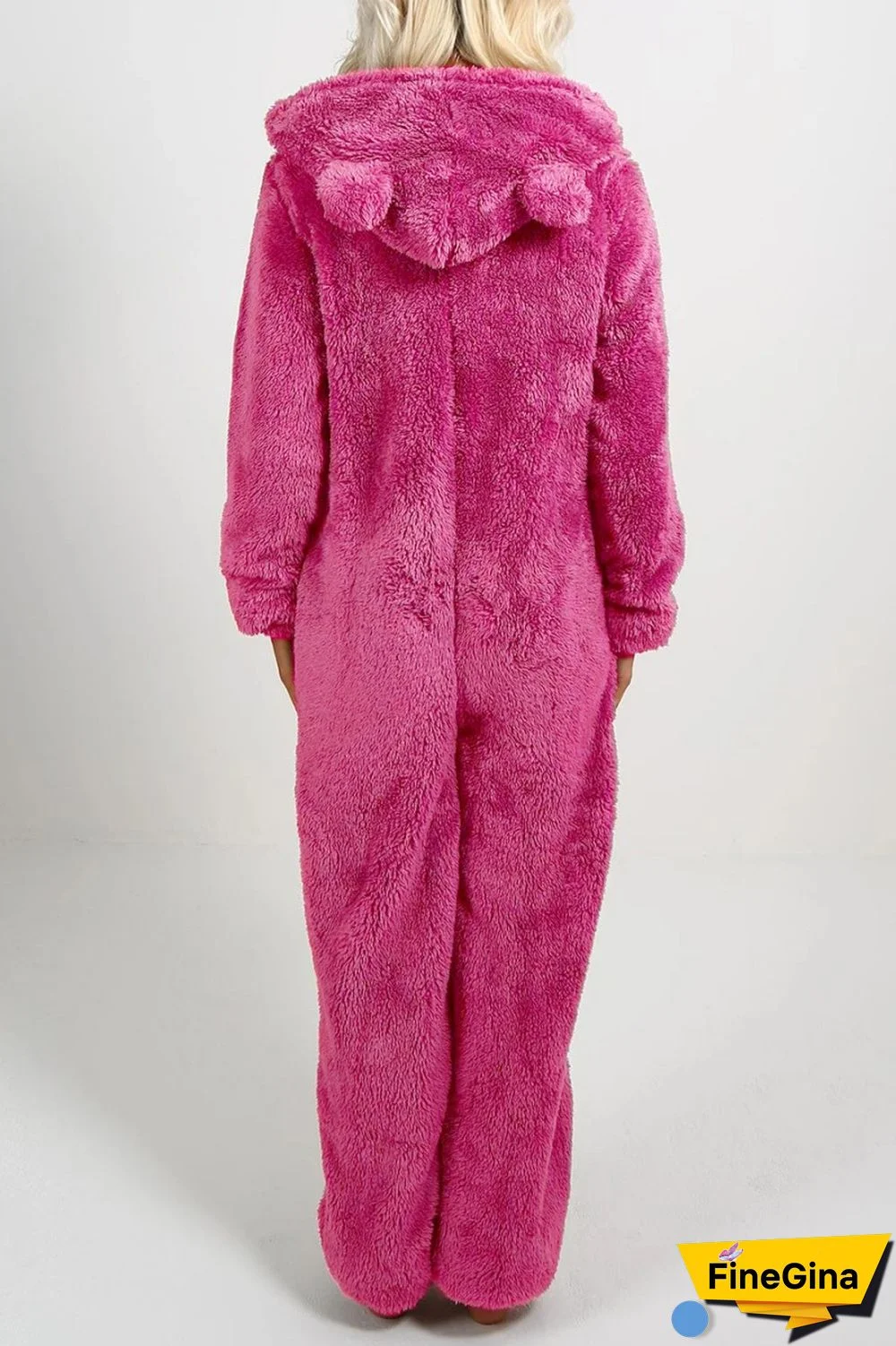 Yellow Casual Living Solid Patchwork Hooded Collar Regular Jumpsuits