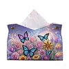 DIY PU Diamond Painting Tissue Box Kit Desktop Tissue Holder with Rhinestone Diamond Desk Decorative Tissue Box for Adults Desktop Storage Organizer (Love)