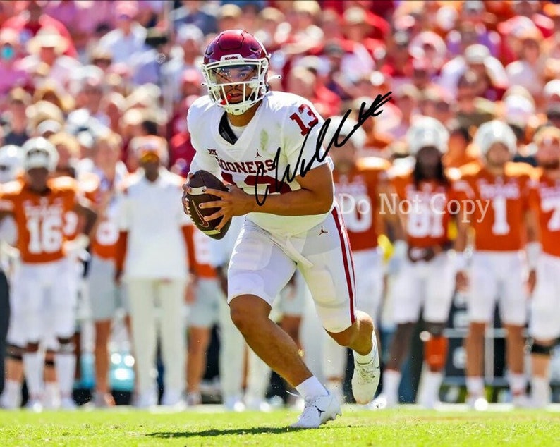 Caleb Williams Signed Photo Poster painting 8X10 rp Autographed Picture Oklahoma Sooners QB