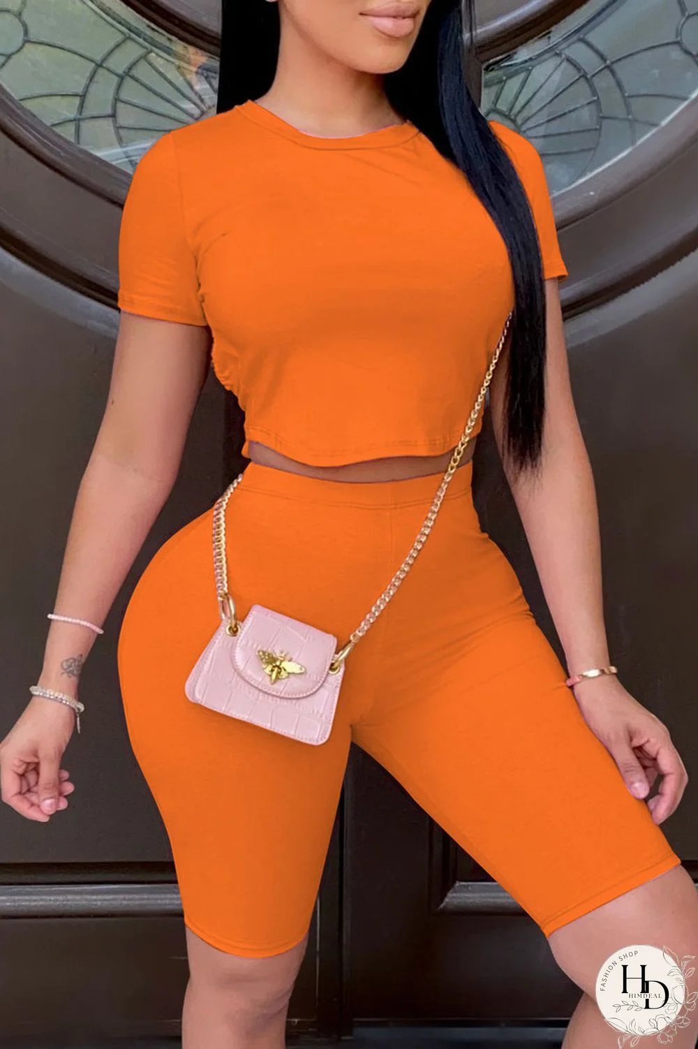 White Sexy Solid Frenulum Backless O Neck Short Sleeve Two Pieces