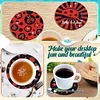 6PCS Special Shape Diamond Painting Art Coaster Kit with Holder(Lozenge  Pattern)