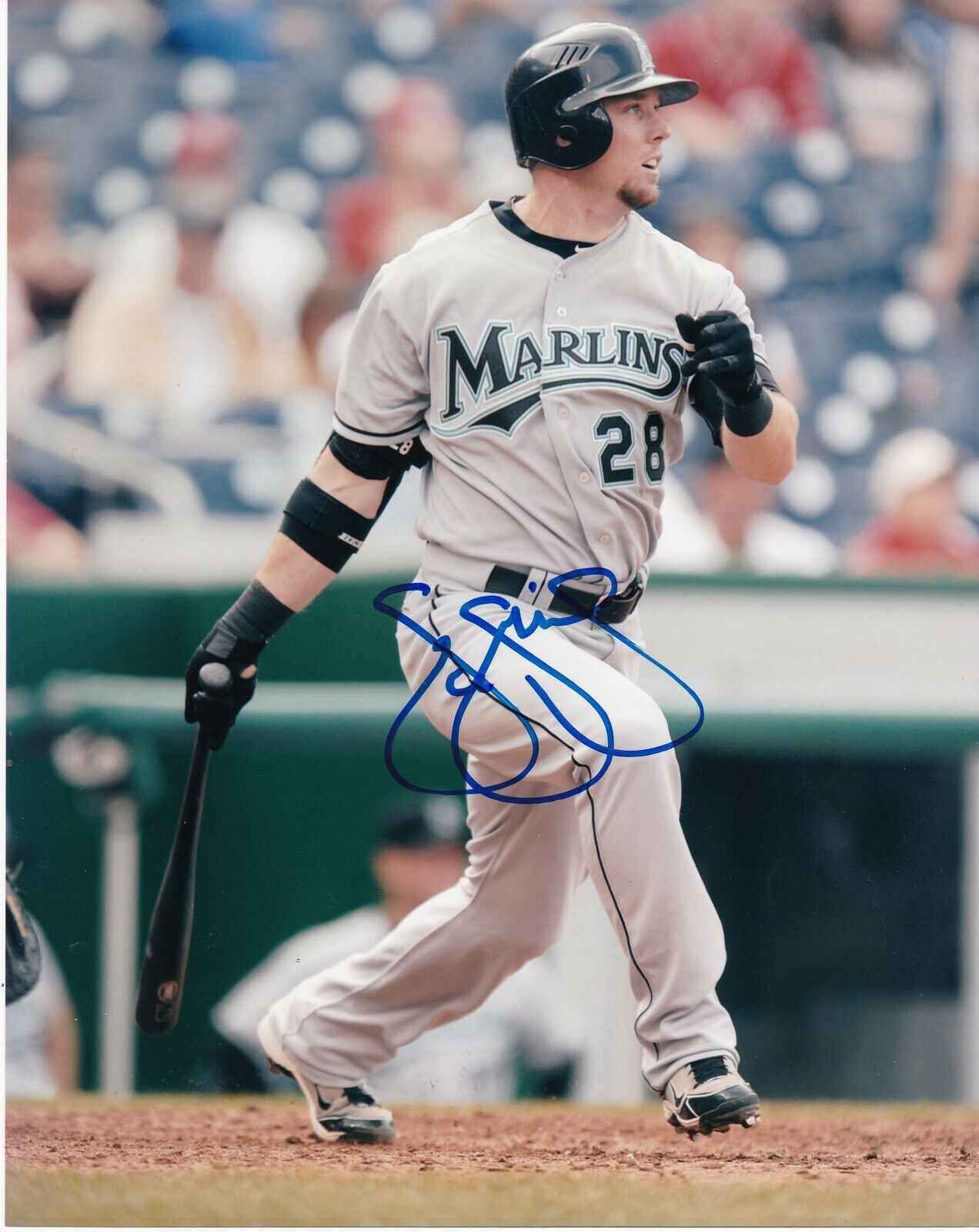 SCOTT COUSINS MIAMI MARLINS ACTION SIGNED 8x10