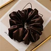8PCS Satin Plain Colors Hair Band Scrunchie