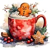 >SALE<5D DIY Full Round Drill Diamond Painting Christmas Mug Drinks Kit Decor 30x30cm