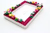Bloom Flower DIY Building Block Photo Frame Kit,Creative Handmade Assembled Photo Frame Handmade Craft Gift Home Tabletop Display Decor