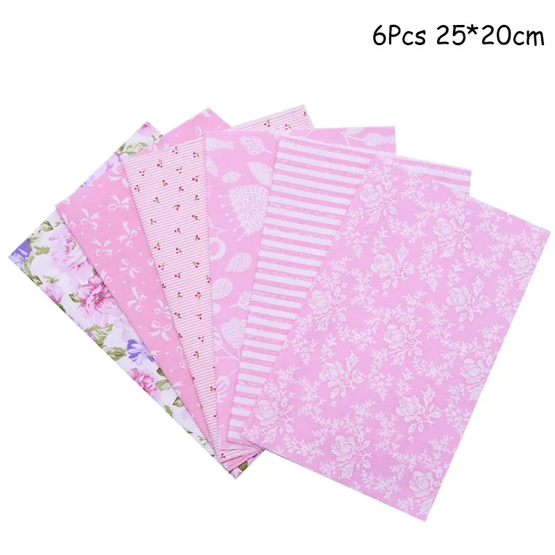 25x25cm and 25x20cm Printed Cotton Fabric Cloth Sewing Quilting Fabrics for Patchwork Needlework DIY Handmade Accessories