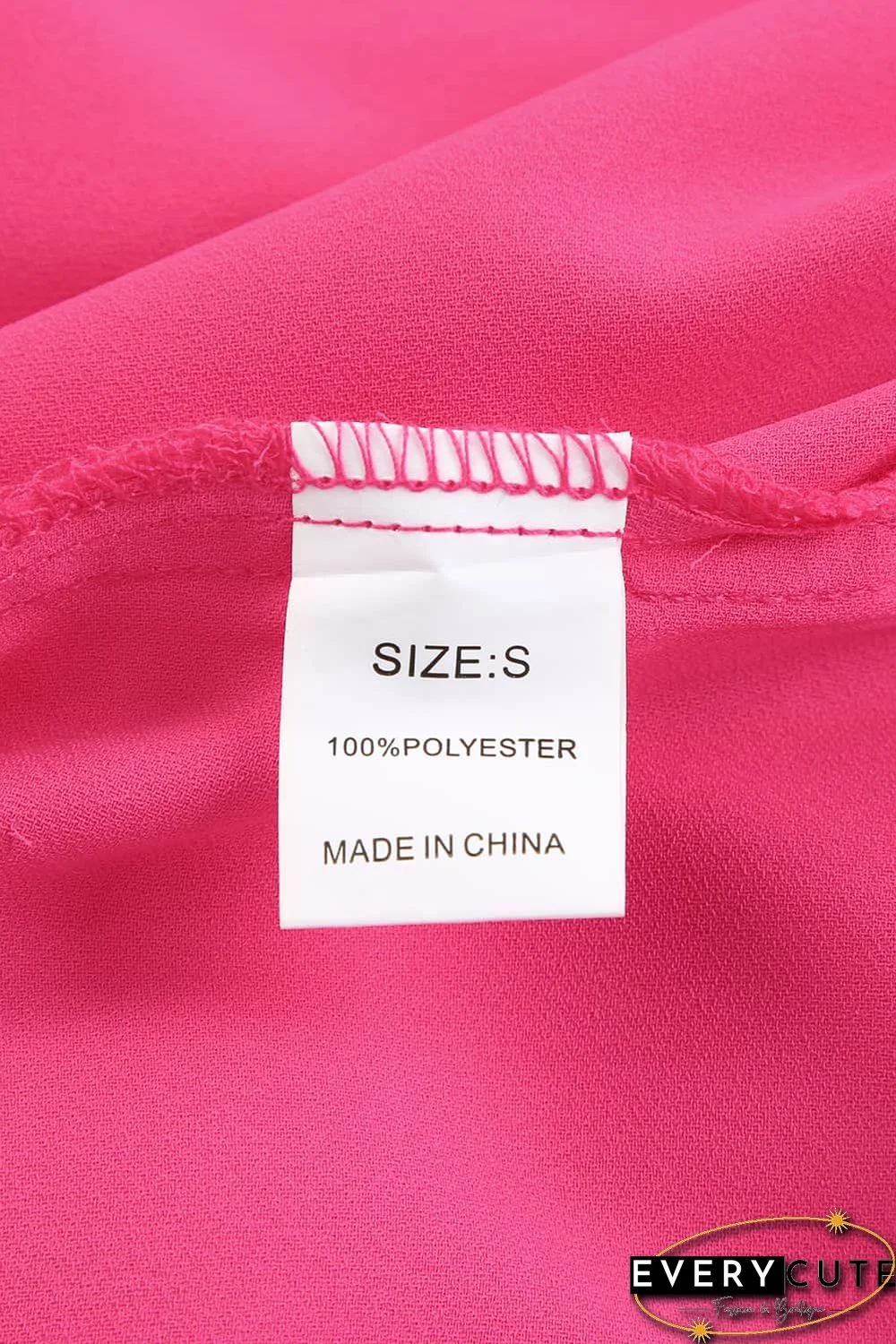 Red V Neck Bubble Sleeve Cut out Waist Wide Leg Jumpsuit