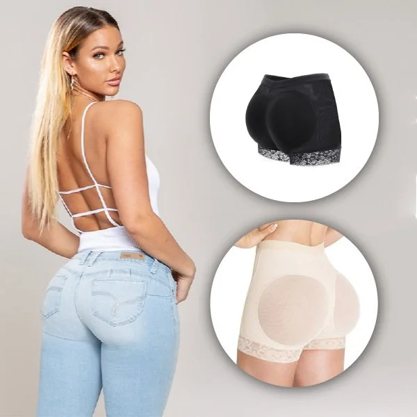 Mesh Breathable Mid Waist Buttocks Fake Butt Lifting Panties Hip Plastic Pants