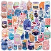 50 PCS Soft Drinks Transferable Stickers for DIY Project Laptop Suitcase Decorating