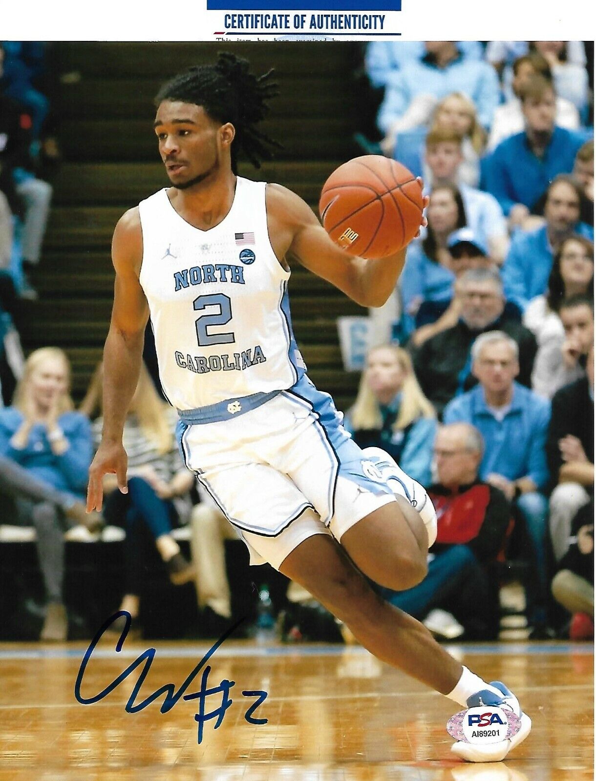 COBY WHITE signed NBORTH CAROLINA TAR HEELS, BULLS 8x10 Photo Poster painting w/ COA PSA AI89201