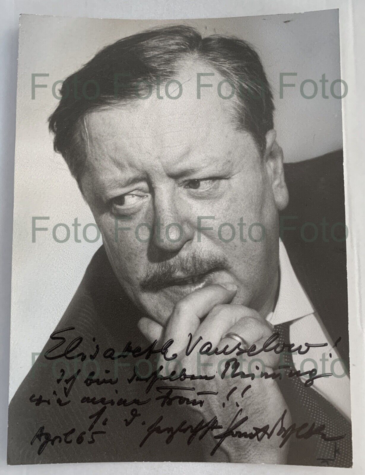 Paul Dahlke Original Autograph Vintage Portrait Film Box Photo Poster painting (TV-430