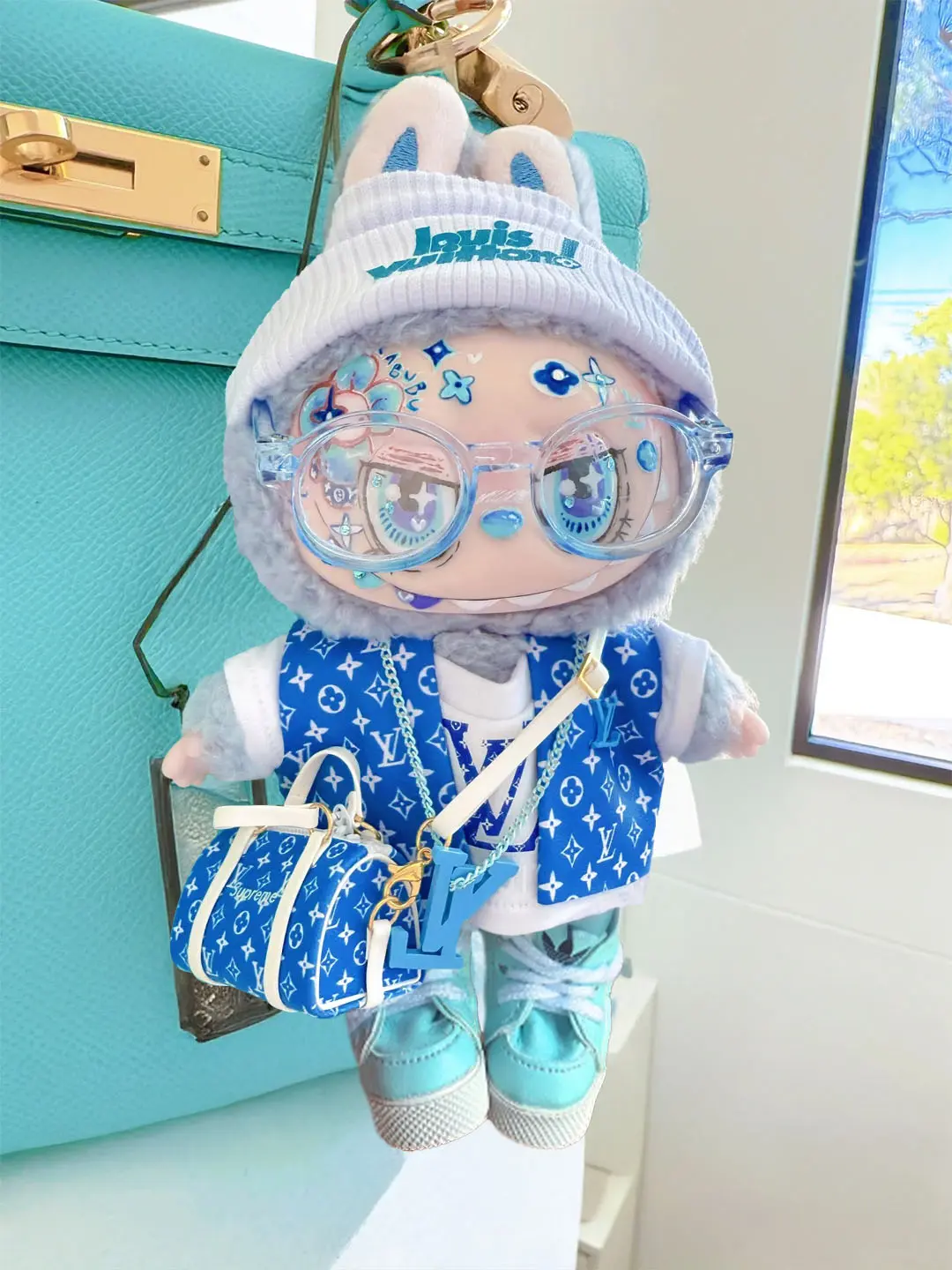 LABUBU Clothes LV Blue Chic Explorer