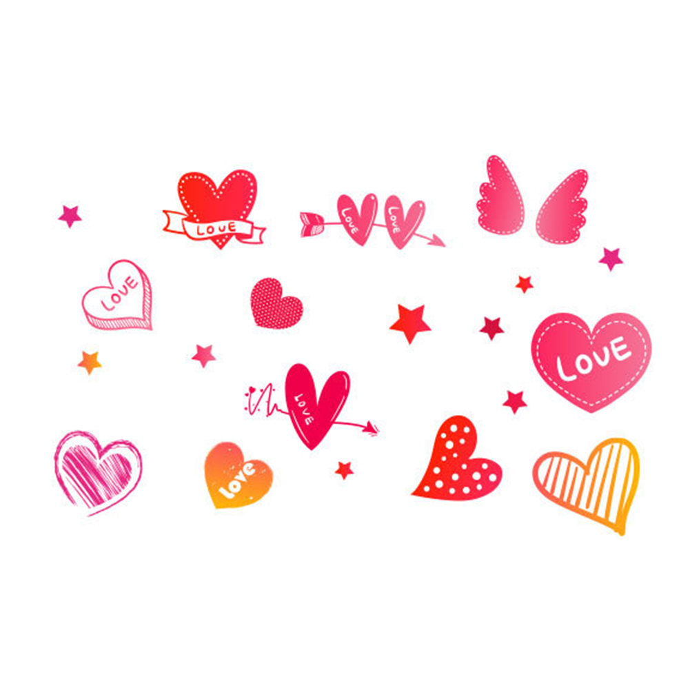 

Valentine Day Love Wall Sticker House Refrigerator Warm Decorative Stickers, 501 Original