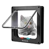 Cat Flap Door with 4 Way Security Lock Cat Dogs Flap Doors Cat Puppy Safety Gate