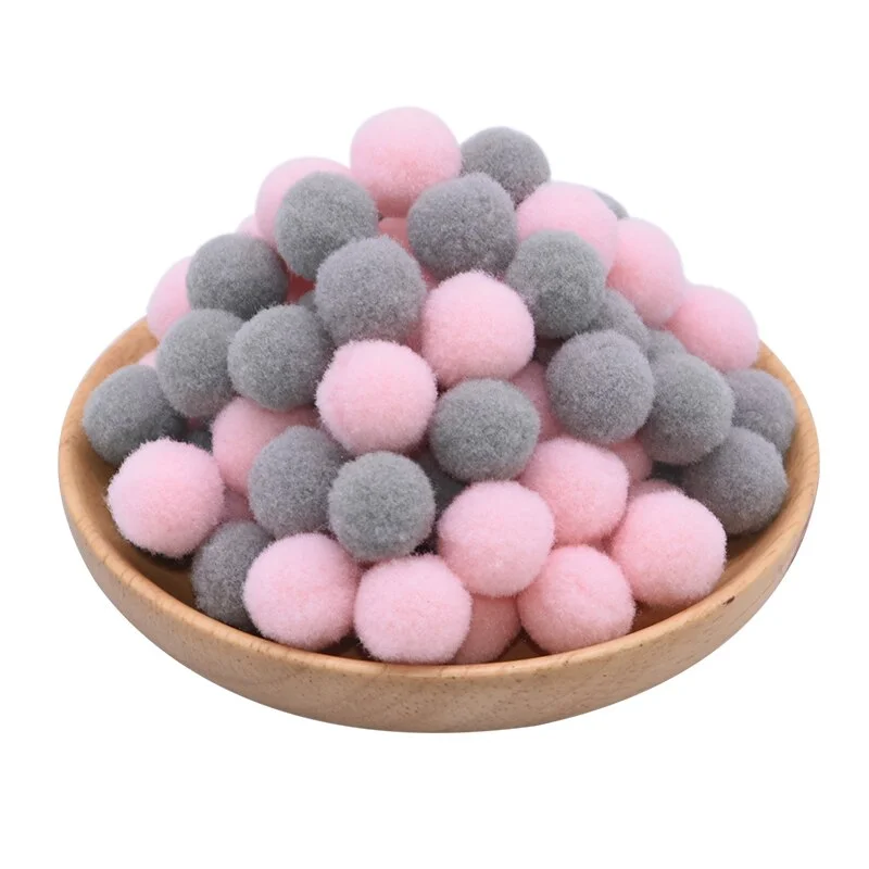 Plush Pompom 15mm 20mm 25mm Soft Pompones Fluffy Plush Balls Pom Poms Furball DIY Handmade Craft Material weeding home Decor