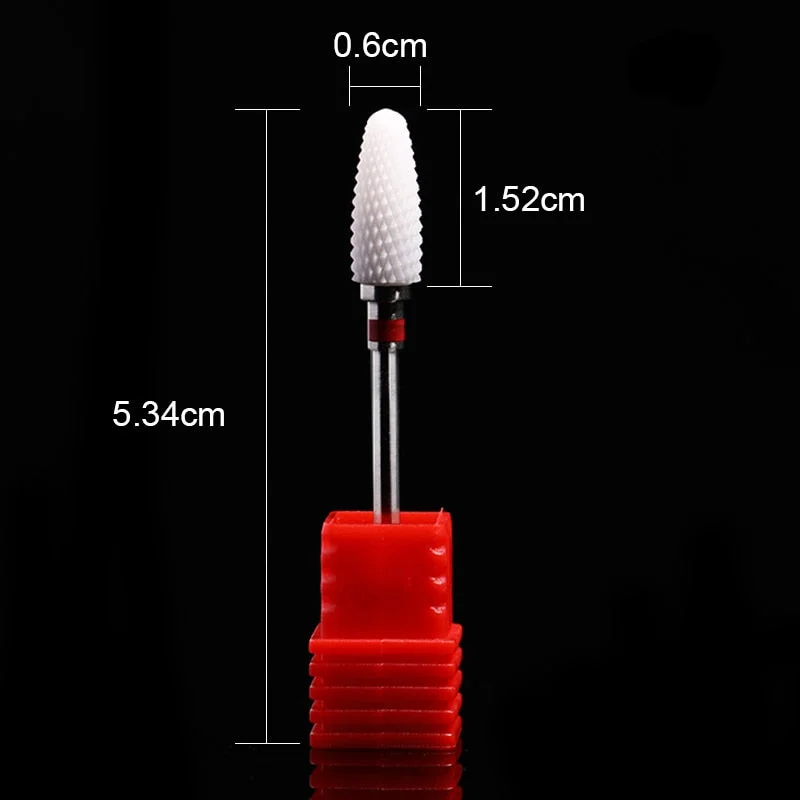 Nail Drill Bits Ceramic Milling Cutter Manicure Electric Nail Files Grinding Bits Mills Cutter Burr Pedicure Nail Art Tools-Nail Inspo