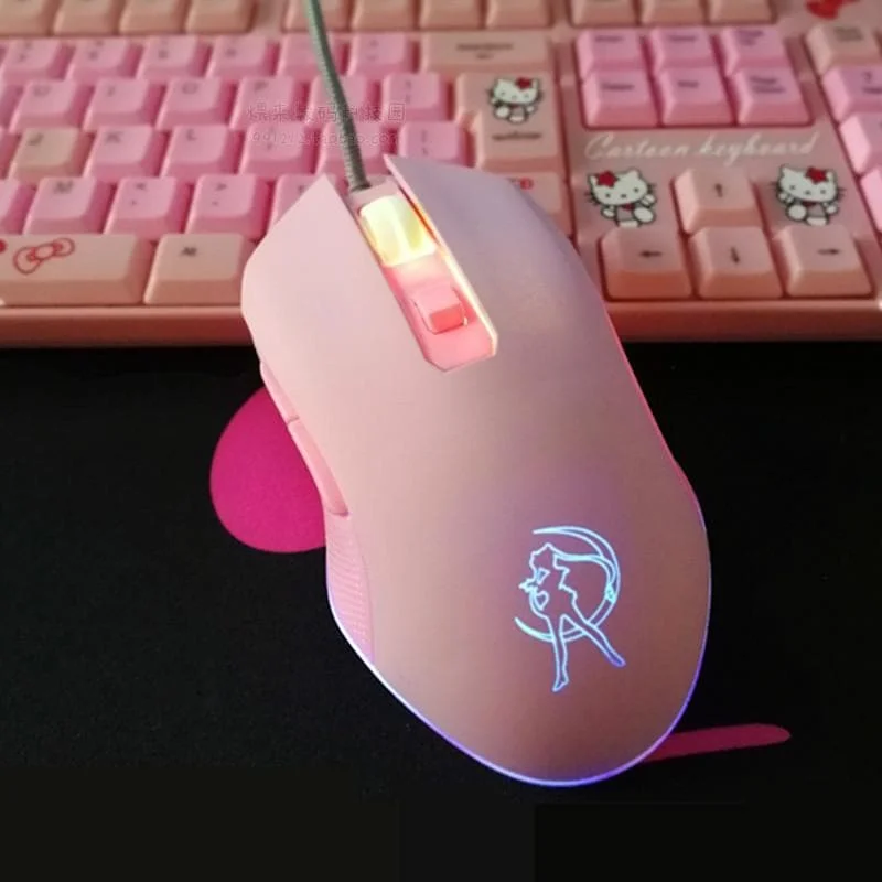Pink Kawaii Light Sailor Moon USB Mouse SP14107