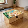 5D DIY Diamond Painting Handmade Wood Storage Box for Home Decor Craft (Cat)