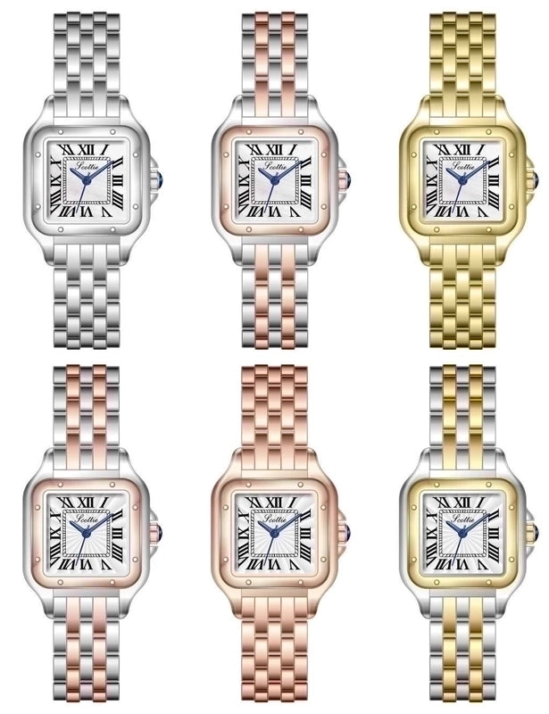 New Small Square Watch Straight Hair Fashion Elegant Retro Roman Women's Watch Waterproof Quartz Watch A Generation Of Hair