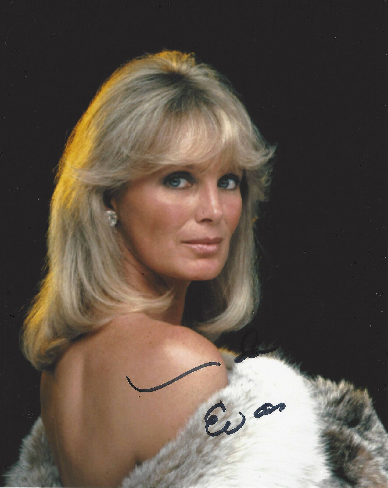 LINDA EVANS SIGNED AUTHENTIC 'DYNASTY' KRYSTLE 8x10 SHOW Photo Poster painting B w/COA ACTRESS