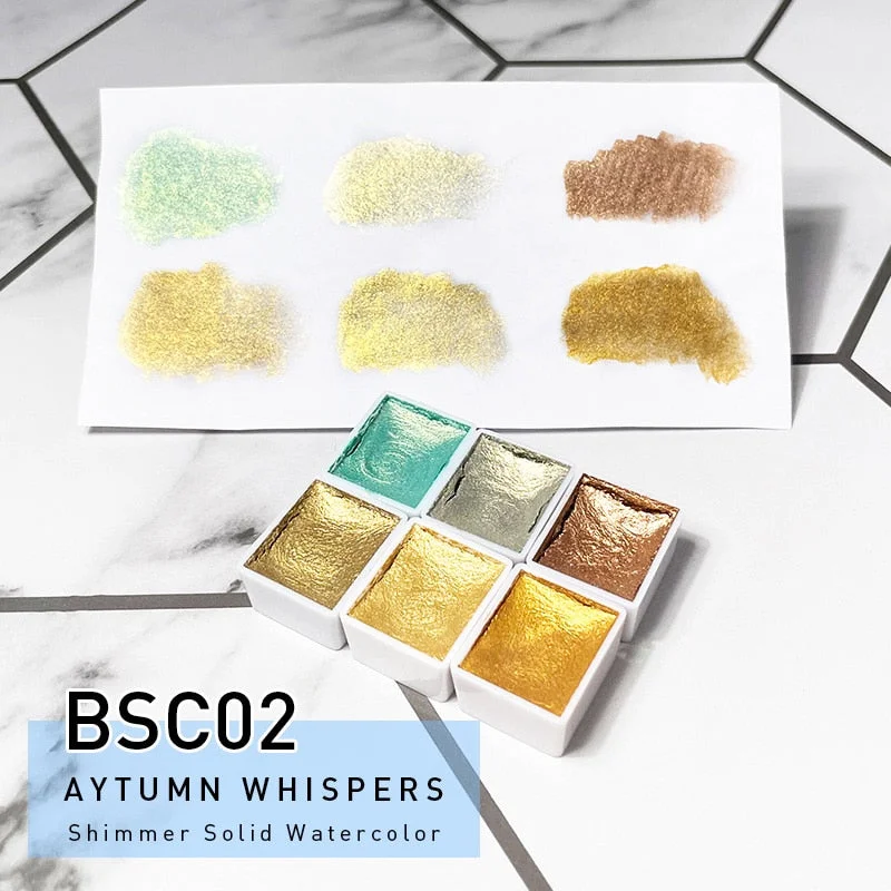 6/12pc Blooming Paints Watercolor Nail Powder For Nails Abstract Nail Art Pigment Magic Pearl Chrome Glitter Manicure Nails-Nail Inspo