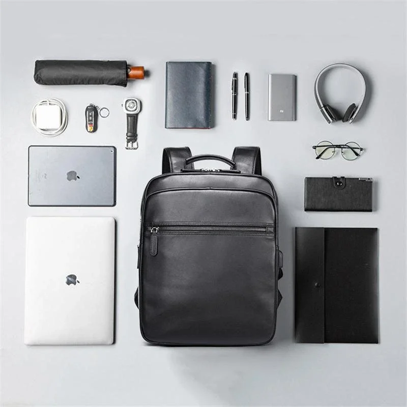 Mens Large Capacity Travelling School Backpacks With USB Charging Port