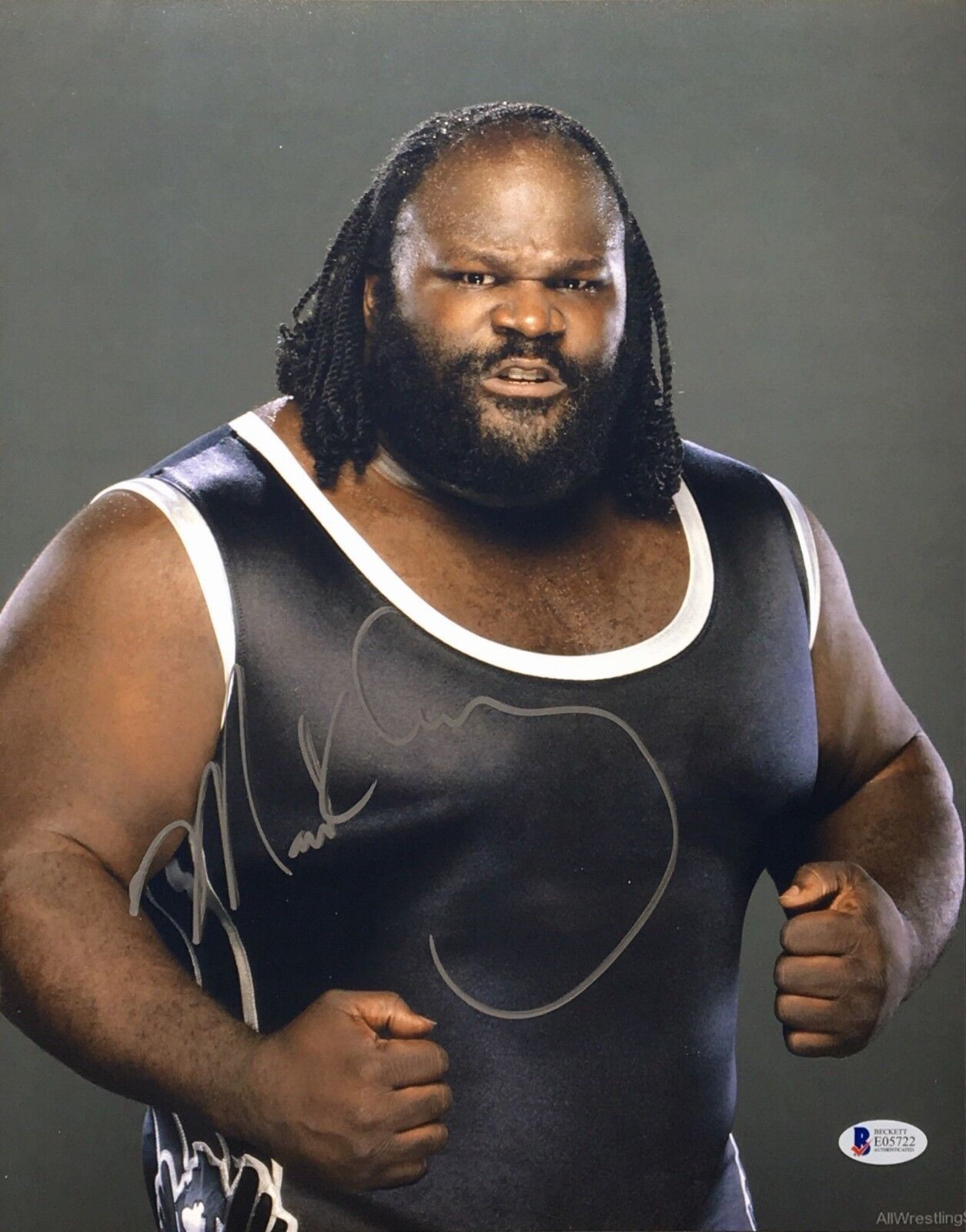 Mark Henry Signed 11x14 Photo Poster painting WWE *Olympic Weightlifter BAS Beckett E05722