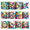 12Pcs Diamond Painting Butterfly Hummingbird Dragonfly Greeting Card Set with Envelope