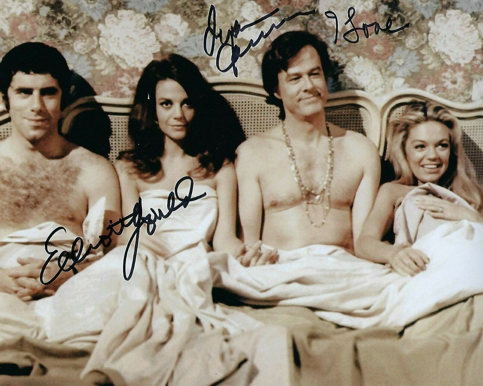 GFA Bob Carol Ted & Alice * ELLIOTT GOULD & DYAN CANNON * Signed 8x10 Photo Poster painting COA