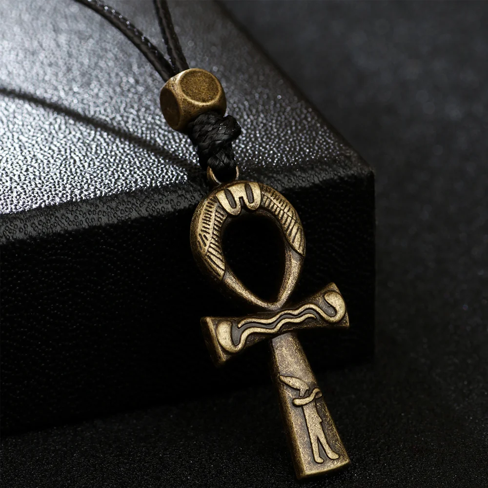 Vintage Egyptian Cross Adjustable Necklace
