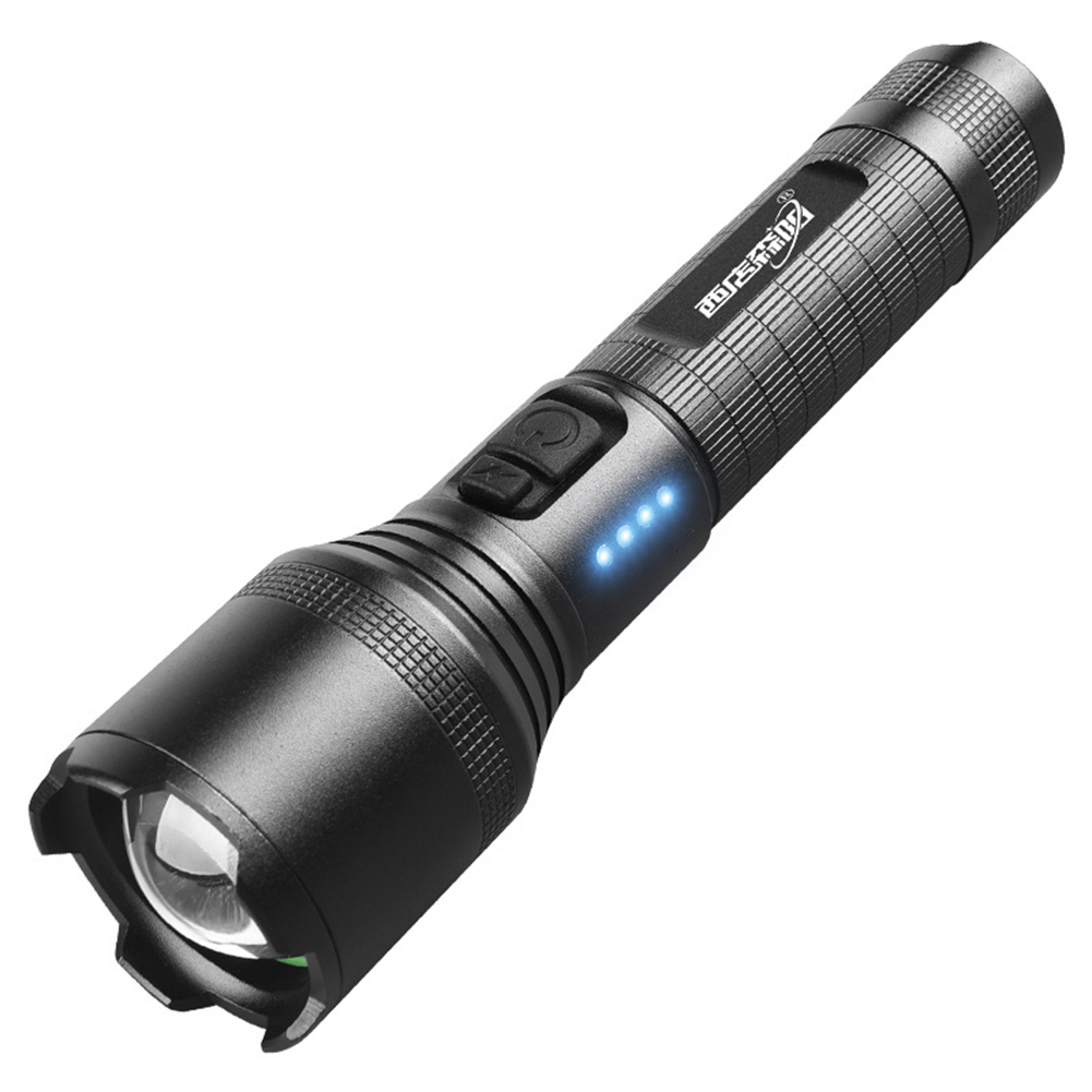 

P60 LED Flashlight Zoom USB Rechargeable Waterproof Outdoor Camping Torch, No battery, 501 Original