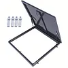 [US Local Warehouse] Roof Hatch Skylight Roof Caps Aluminum Frame Galvanized Sheet 80x80cm with Switch Type Handle Loft Ventilation Roof Access Hatch Cover Plate Rooftop Hatch Cover Plate for Wellhead Lid/Cellar Cover