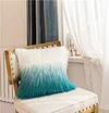 Gradient Long Plush Home Living Creative Cushion Pillow Cover