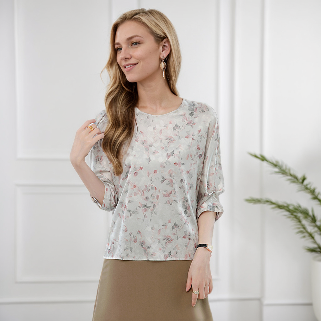 Women's Silk Top Stylish Vacation Style REAL SILK LIFE