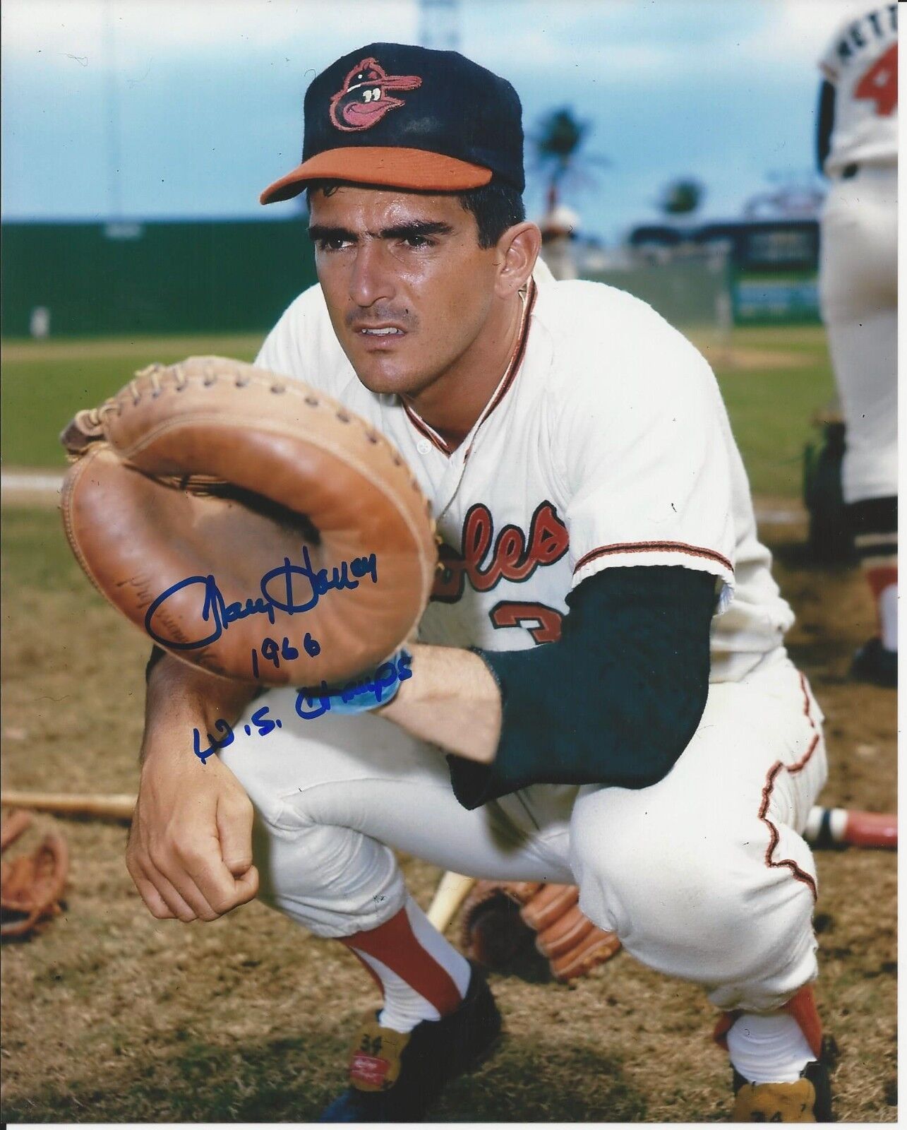 AUTOGRAPHED Larry Haney Baltimore Orioles 8x10 Photo Poster painting W/COA